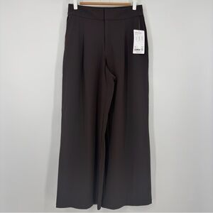 NWT Athleta Pinnacle Trouser Size 6 Brown Wide Leg Work Office Pants